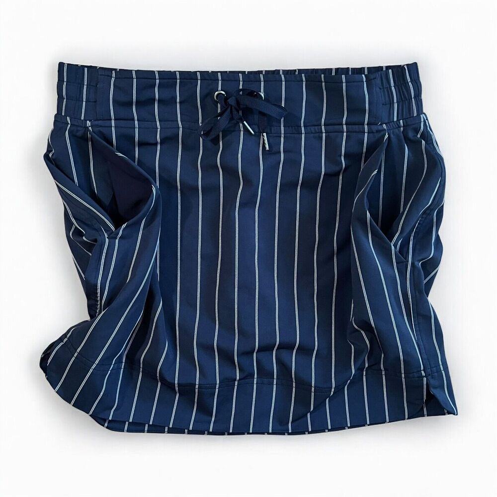 Athleta Midtown Skort Navy Blue White Pinstripe Tennis Golf Athletic Size 2 - Picture 5 of 10